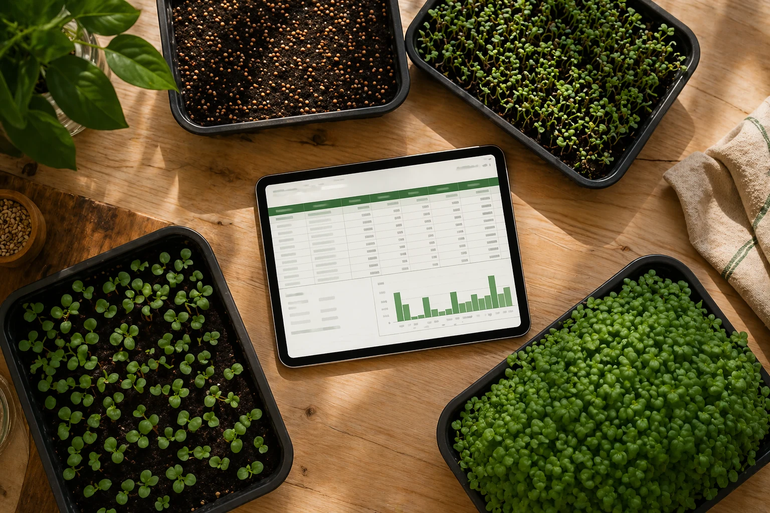 Calculadora de Cultivo de Microverdes