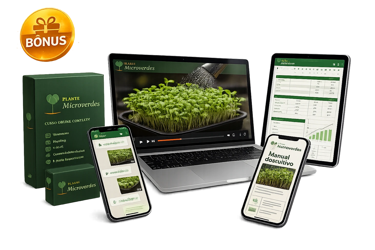 Mockup do Curso Microverdes
